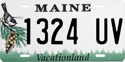ME license plate 1324UV
