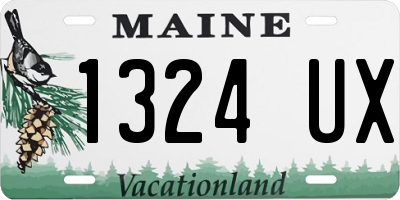 ME license plate 1324UX