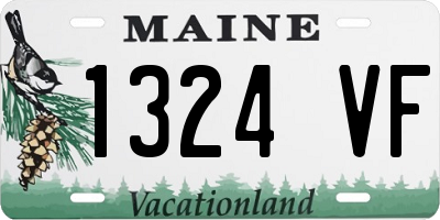 ME license plate 1324VF