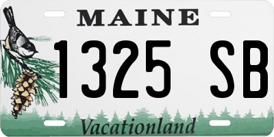 ME license plate 1325SB