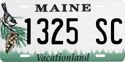 ME license plate 1325SC