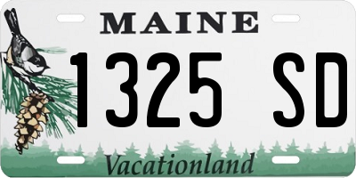 ME license plate 1325SD