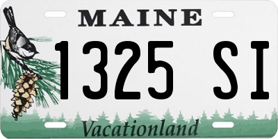 ME license plate 1325SI