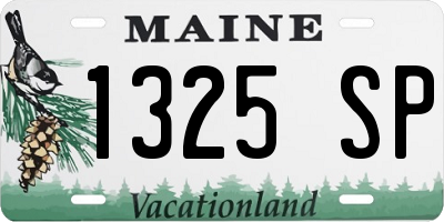 ME license plate 1325SP