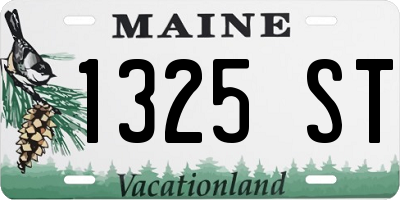 ME license plate 1325ST