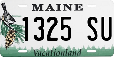 ME license plate 1325SU