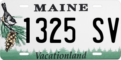 ME license plate 1325SV