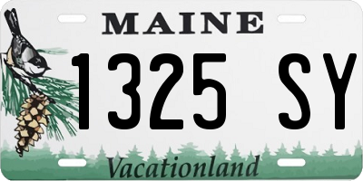 ME license plate 1325SY