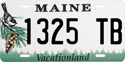 ME license plate 1325TB