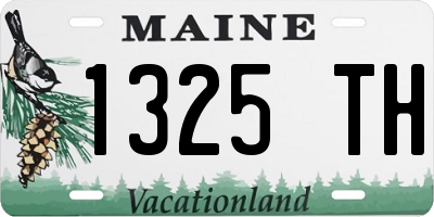 ME license plate 1325TH