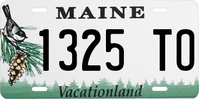 ME license plate 1325TO