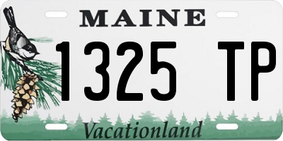 ME license plate 1325TP
