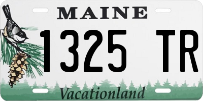 ME license plate 1325TR