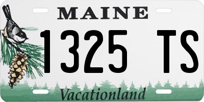 ME license plate 1325TS