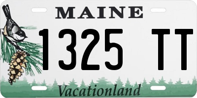 ME license plate 1325TT