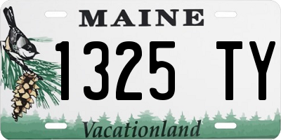ME license plate 1325TY