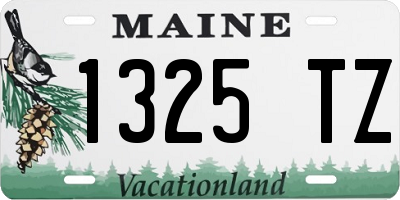 ME license plate 1325TZ