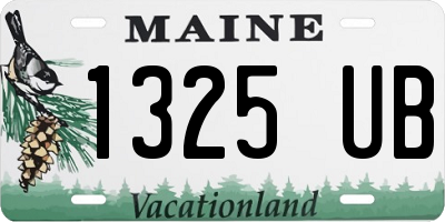 ME license plate 1325UB