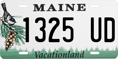 ME license plate 1325UD