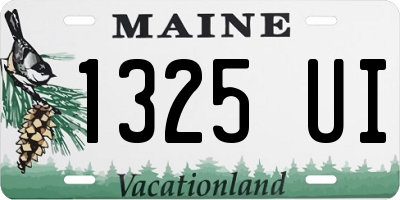 ME license plate 1325UI