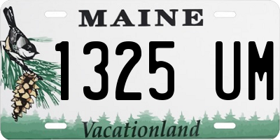 ME license plate 1325UM
