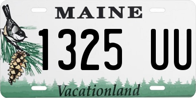 ME license plate 1325UU