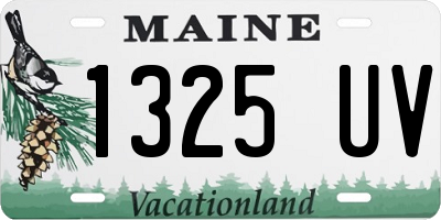 ME license plate 1325UV
