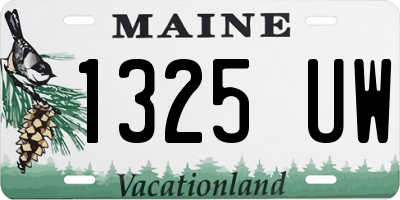 ME license plate 1325UW