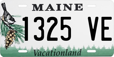 ME license plate 1325VE