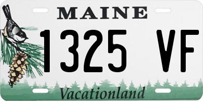 ME license plate 1325VF