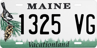 ME license plate 1325VG