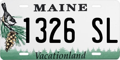ME license plate 1326SL