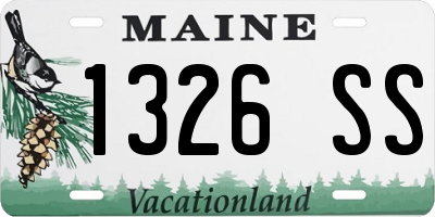ME license plate 1326SS