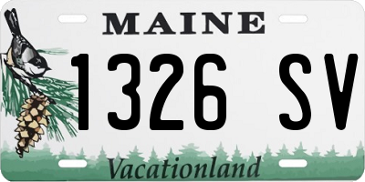 ME license plate 1326SV