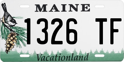 ME license plate 1326TF