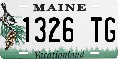 ME license plate 1326TG
