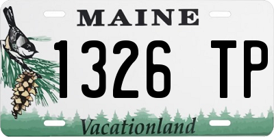 ME license plate 1326TP