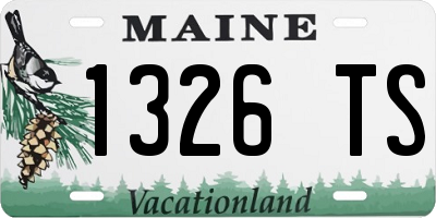 ME license plate 1326TS