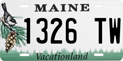 ME license plate 1326TW
