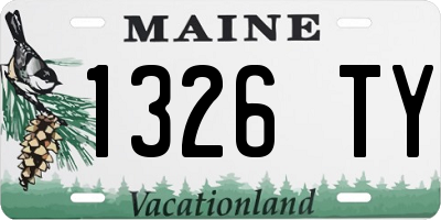 ME license plate 1326TY