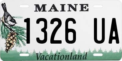 ME license plate 1326UA