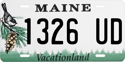 ME license plate 1326UD