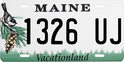 ME license plate 1326UJ