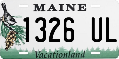 ME license plate 1326UL