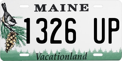 ME license plate 1326UP