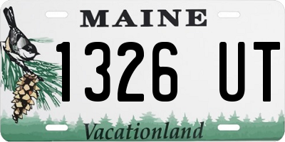 ME license plate 1326UT