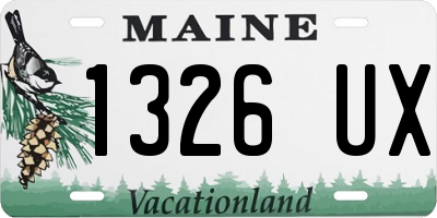 ME license plate 1326UX