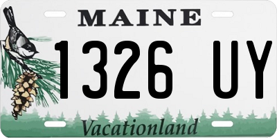 ME license plate 1326UY