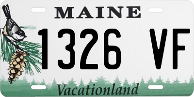 ME license plate 1326VF