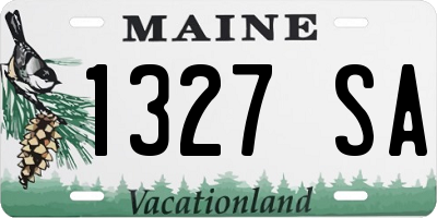 ME license plate 1327SA